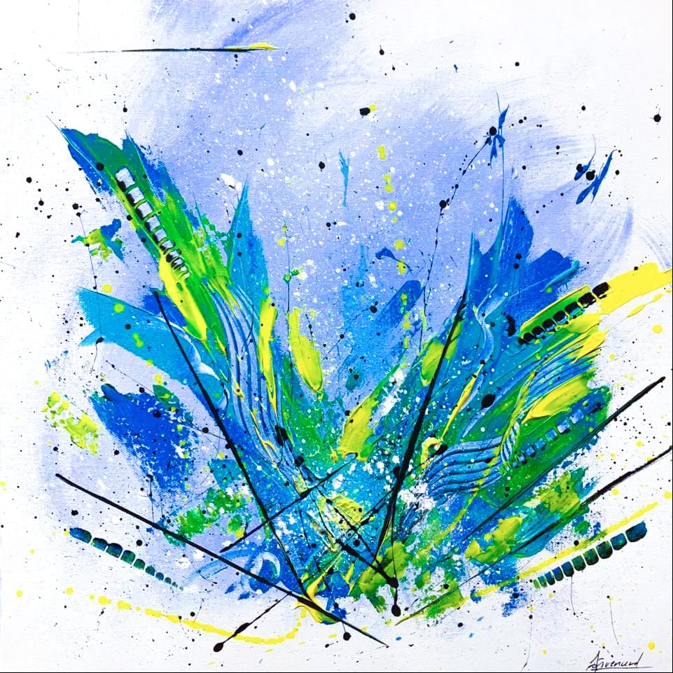 peinture abstraite colorée de Julien Guénard, peintre abstrait en Saône et Loire.