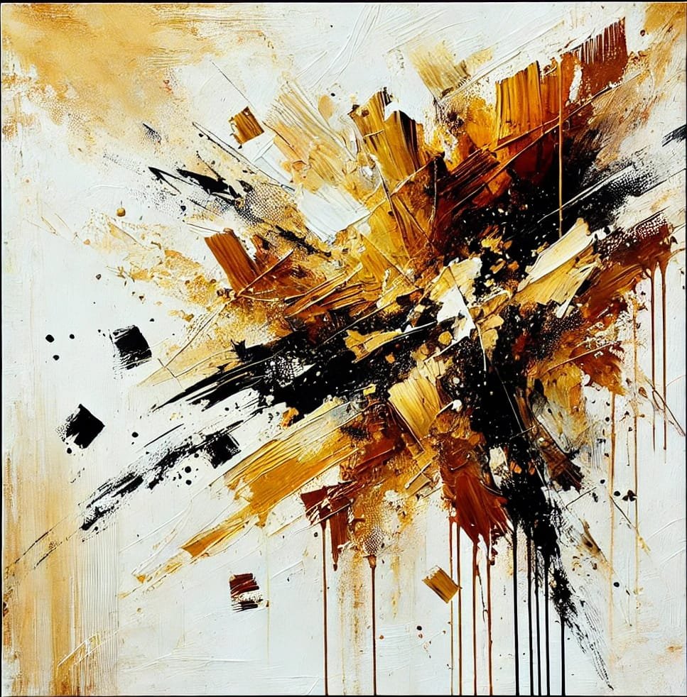 image d'un tableau illustrant le thème : intelligence artificielle et peinture abstraite