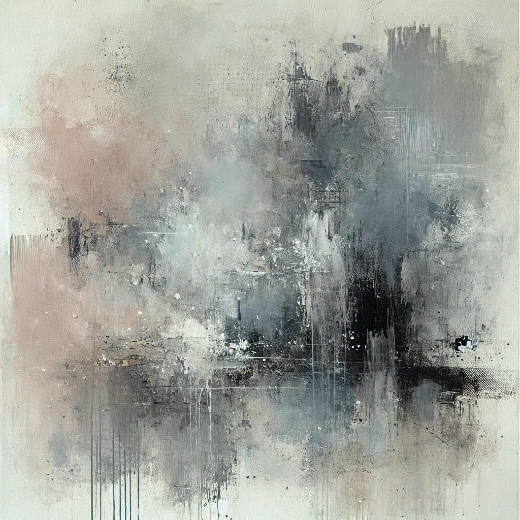 oeuvre de peinture abstraite crée avec un IA générative.